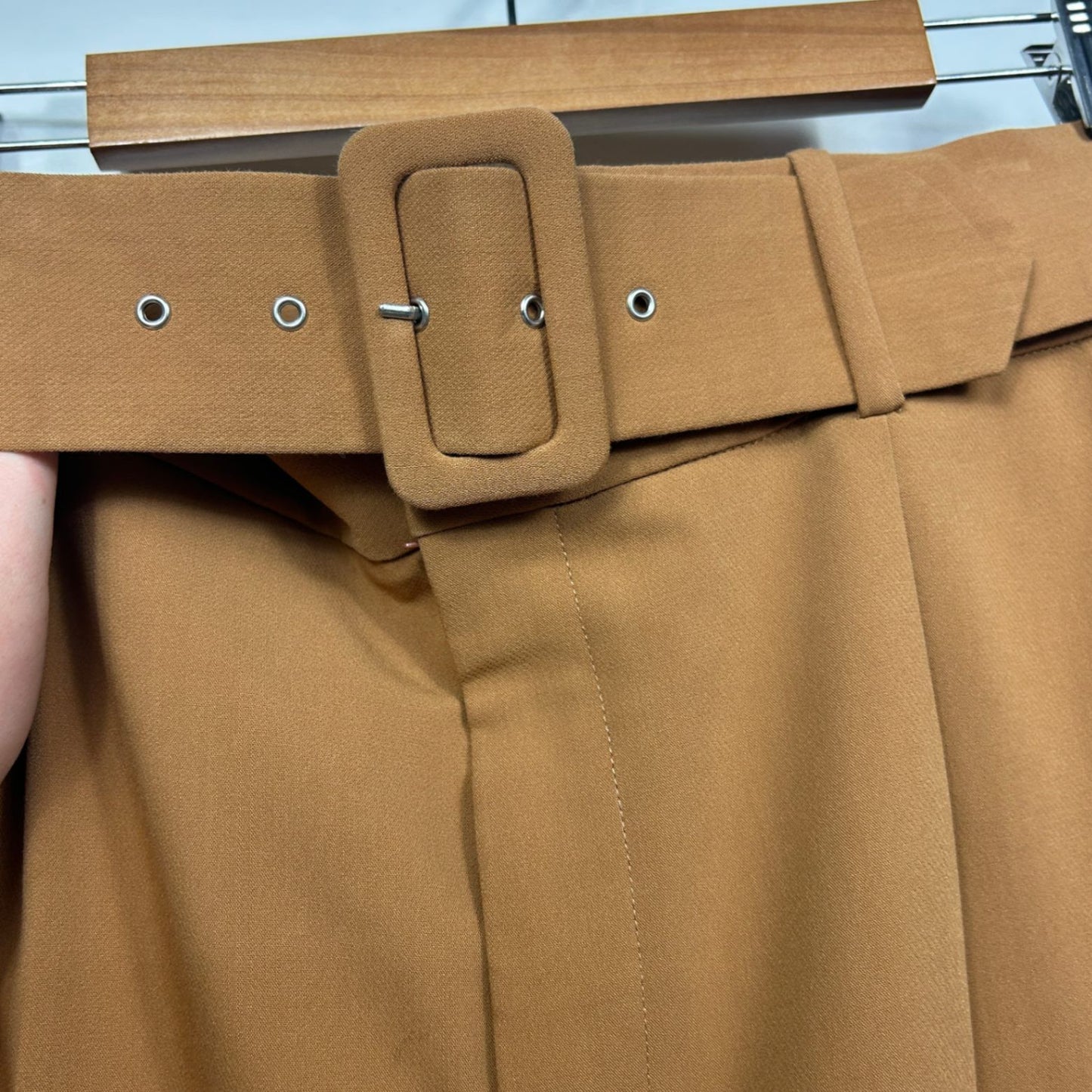 ZARA Brown Tailored Trousers Pants Size XL 14 16