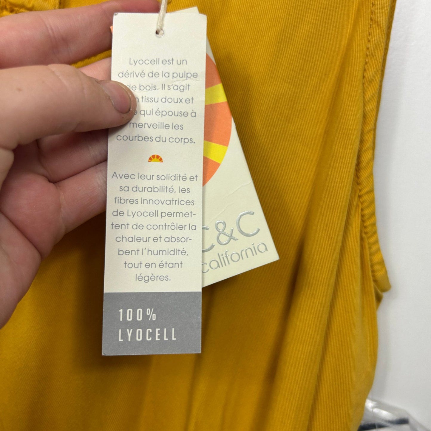 New C&C California Mustard Sleeveless Jumpsuit Size 14