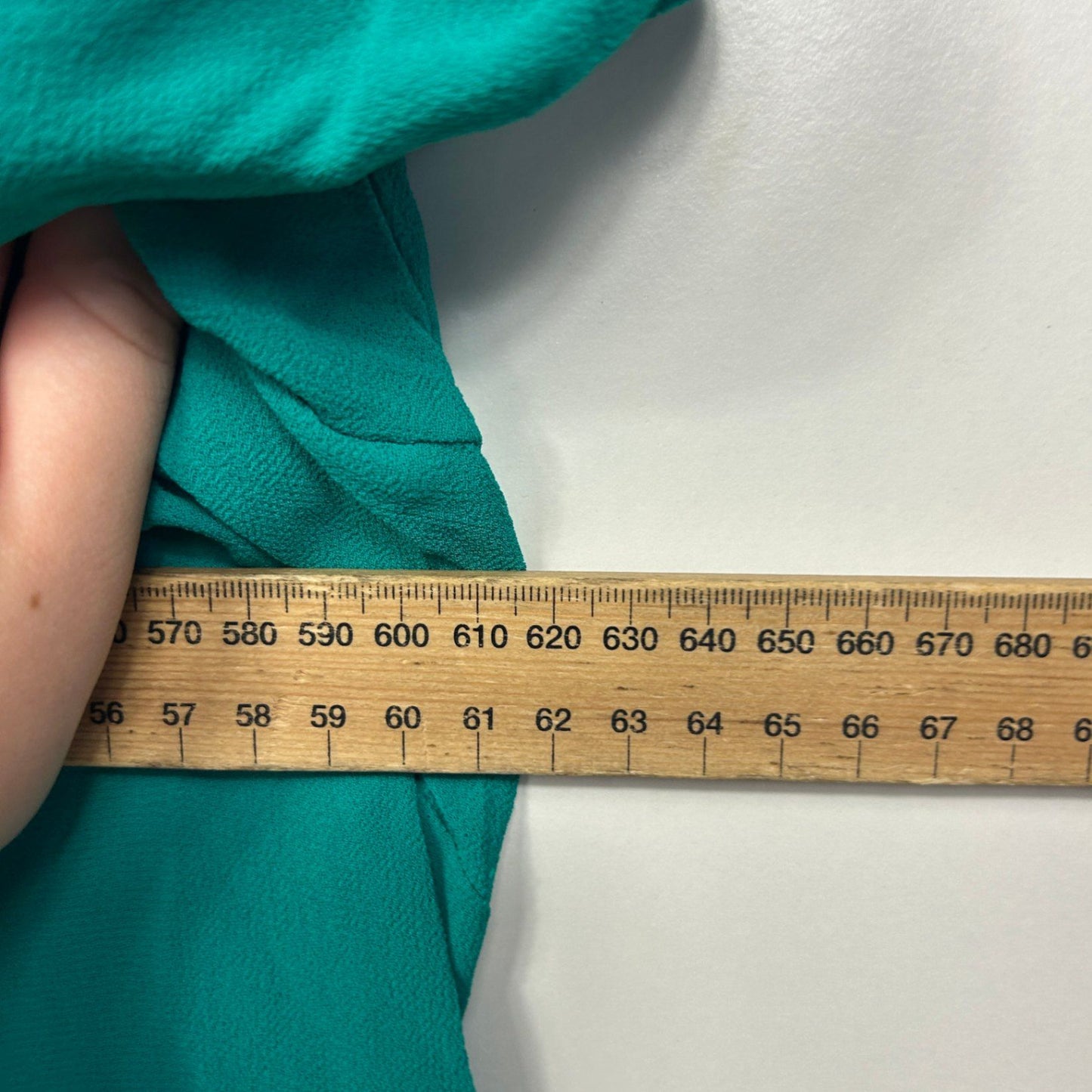 Susan Blake Button Up Green Long Sleeve Collared Beaded Shirt Blouse Size 20