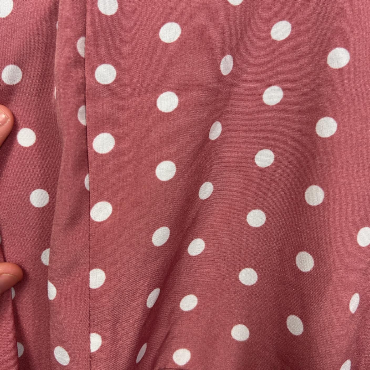 SHEIN Curve Pink Short Sleeve Off Shoulder Polka Dots Size 2XL 16 18
