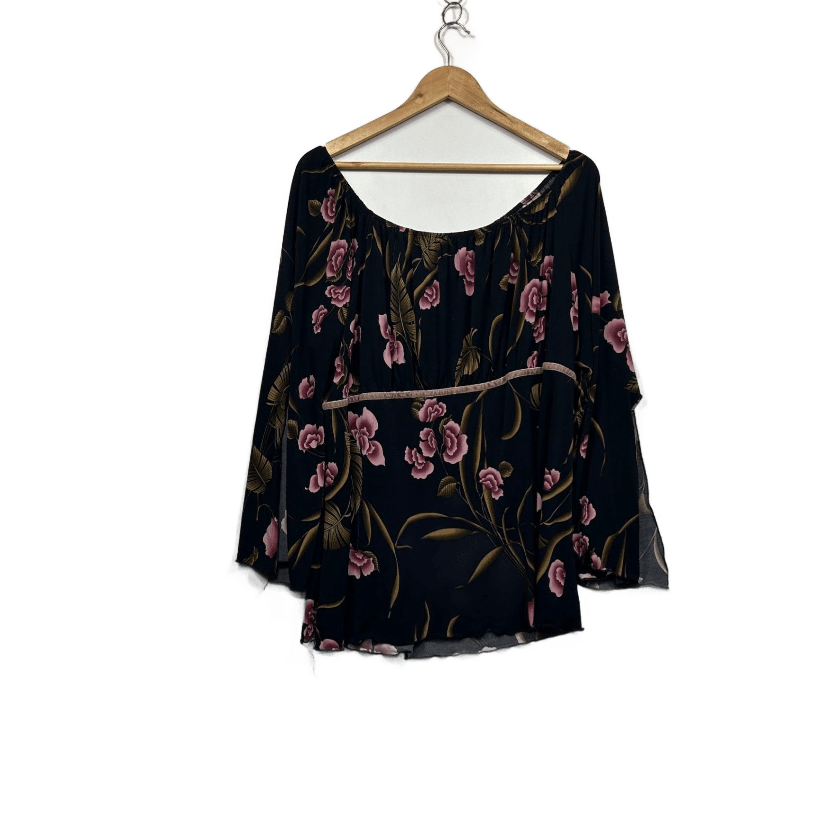 Zenobia Women's Black Pink Long Sleeve Top Blouse Size 16 - 18