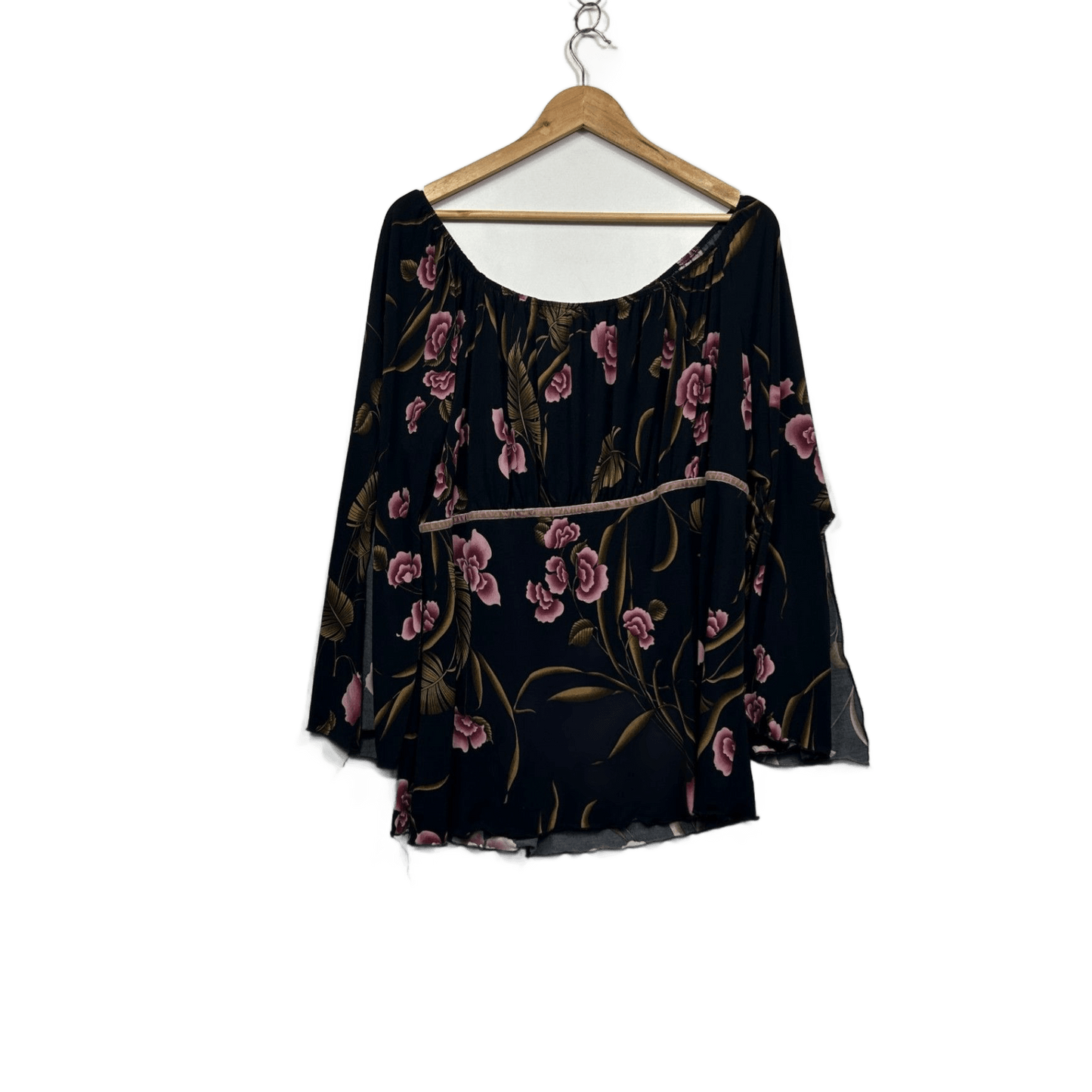 Zenobia Women's Black Pink Long Sleeve Top Blouse Size 16 - 18