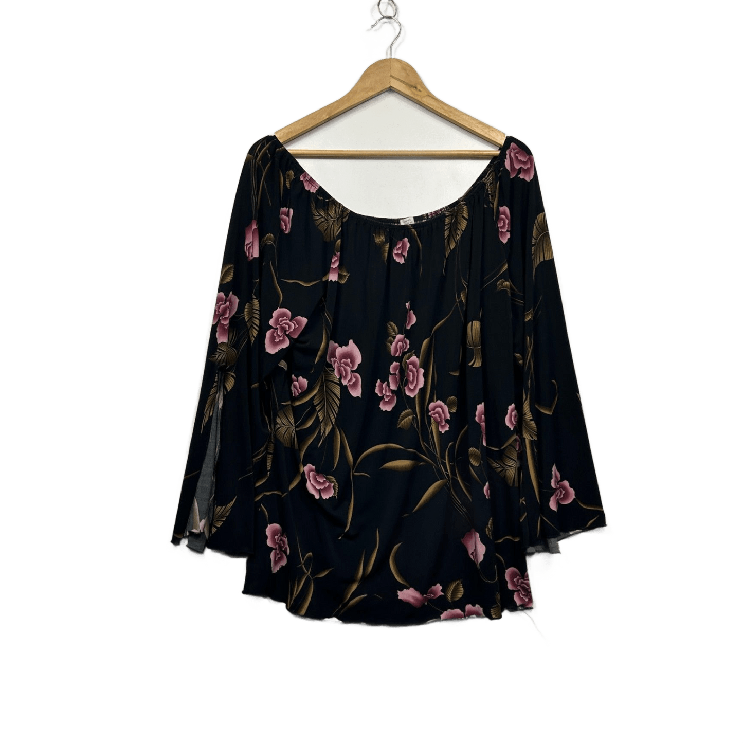 Zenobia Women's Black Pink Long Sleeve Top Blouse Size 16 - 18