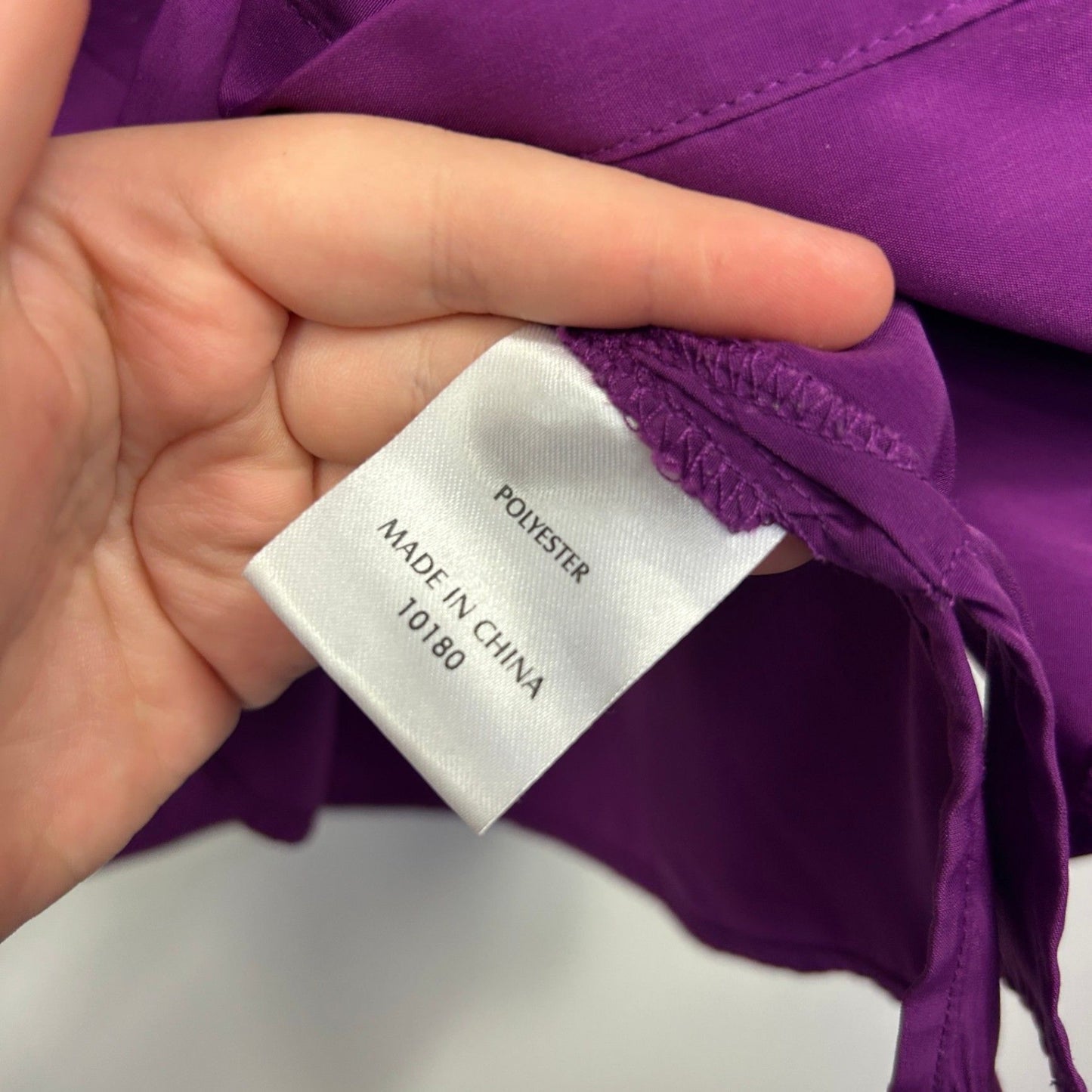 Suzanne Grae Purple Long Sleeve Button Up Top Shirt Blouse Size 14