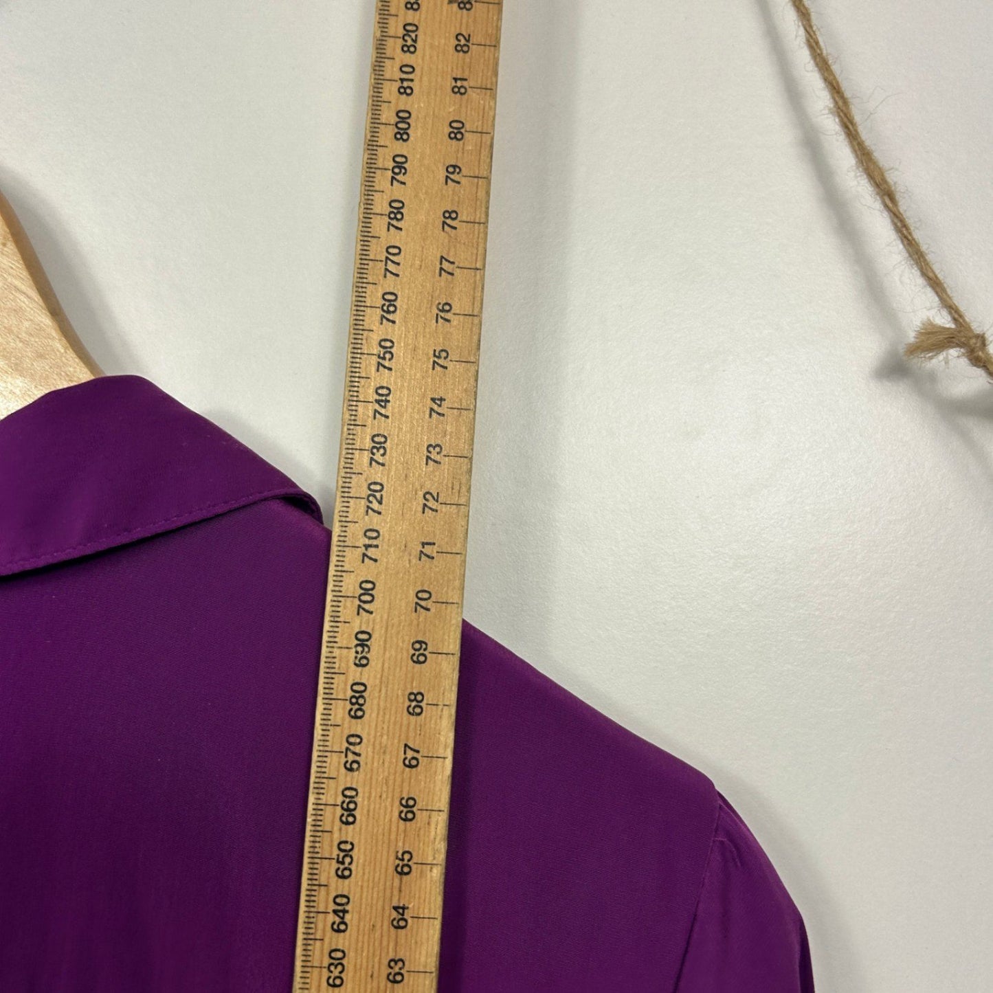 Suzanne Grae Purple Long Sleeve Button Up Top Shirt Blouse Size 14