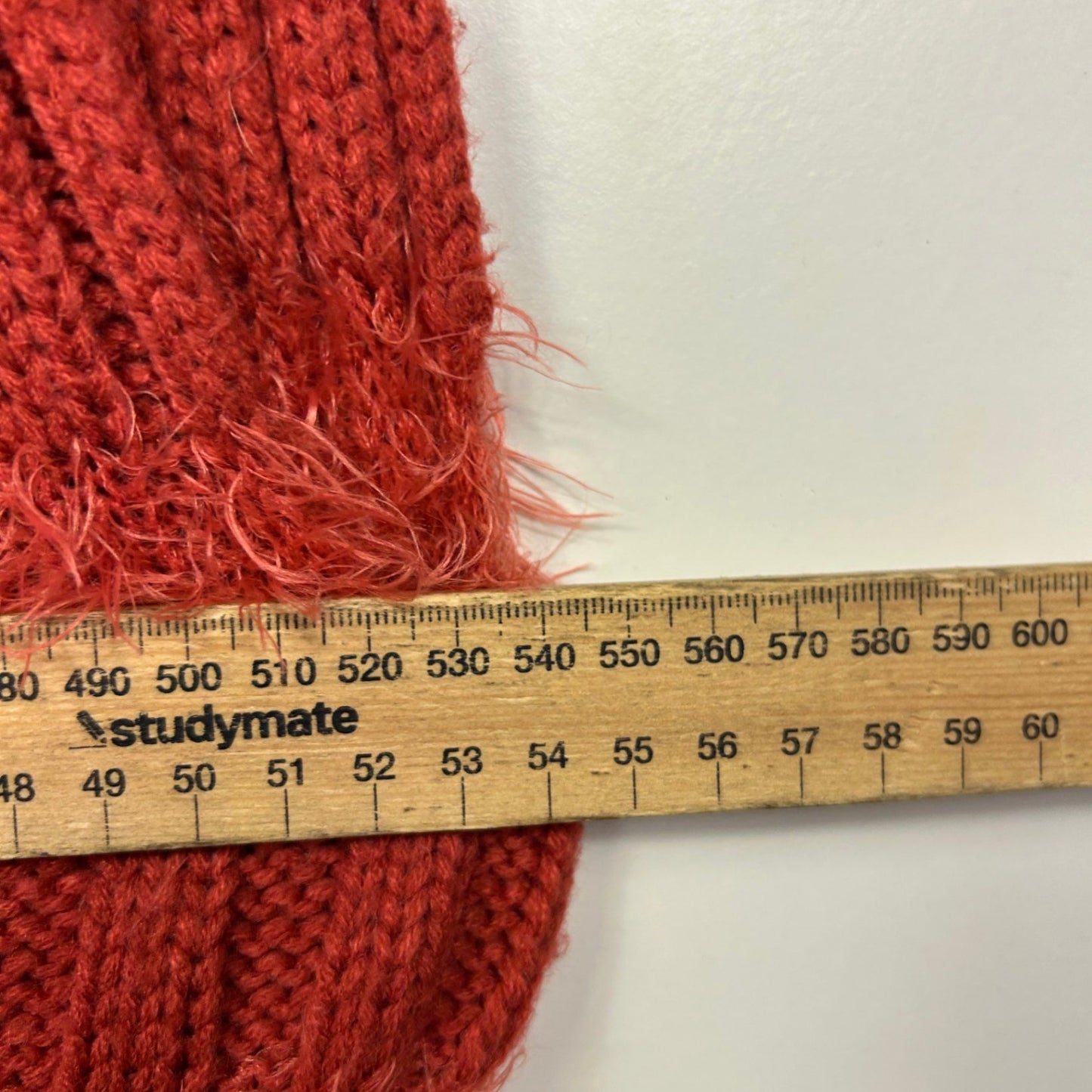 LILIA Rust Orange Knit Open Front Long Gilet Top Vest Size 14 16