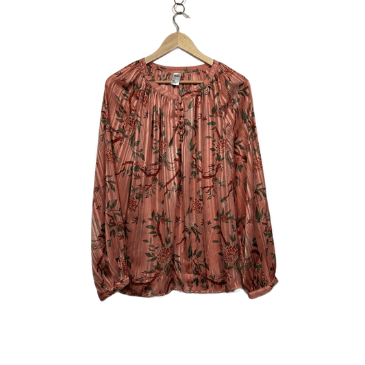 Anko Womens Multicoloured Floral Long Sleeve Top Blouse Size 16