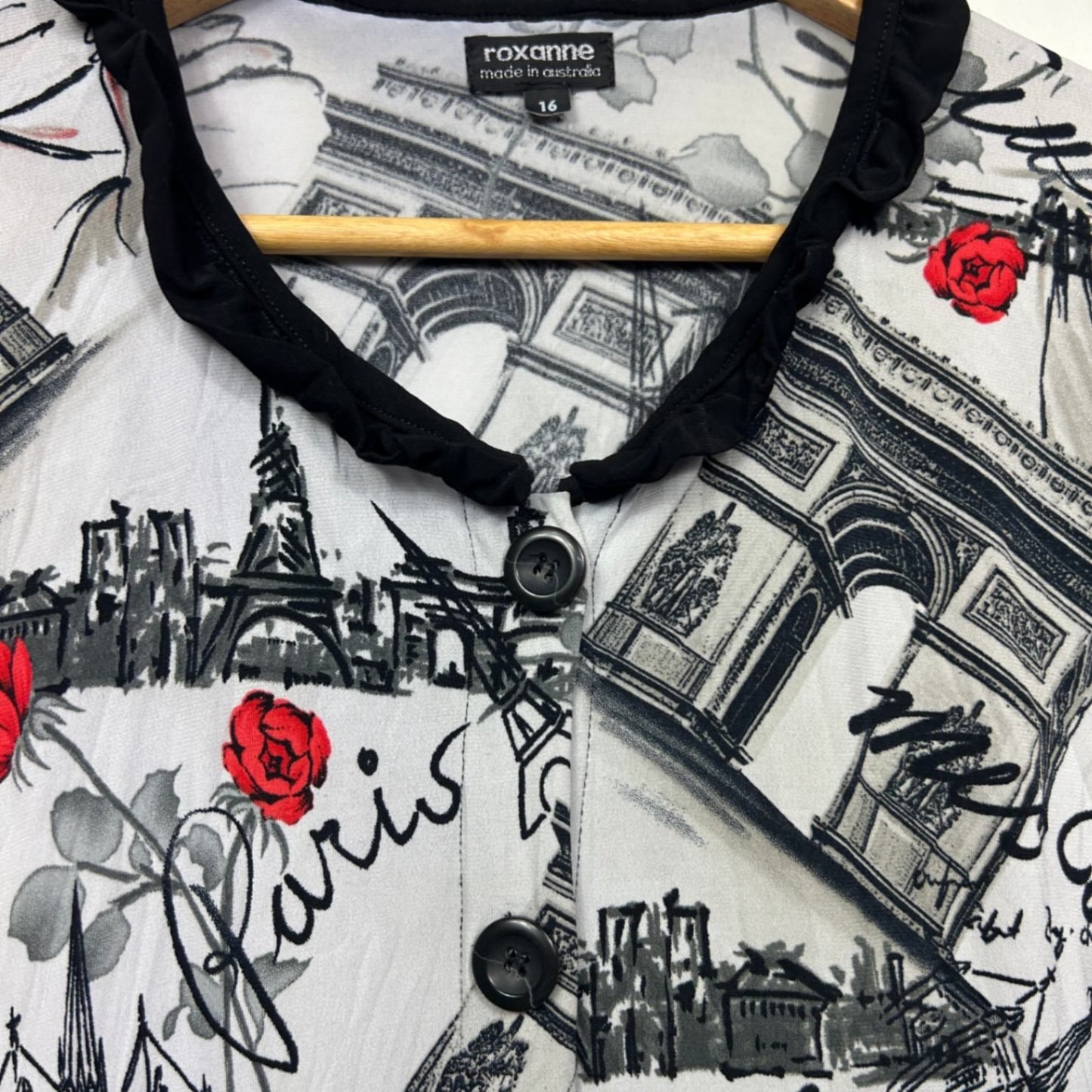 Roxanne Tunic Top Size 16 Made in Australia Paris France