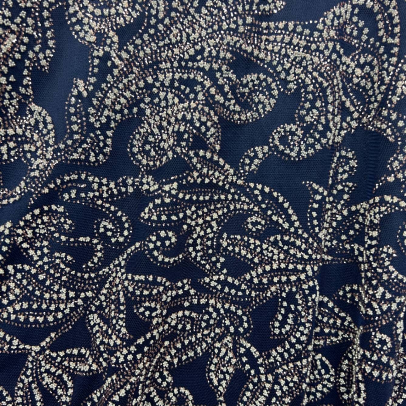 New Liz Jordan Womens Navy Kaftan Top Evening Blouse Size 1XL 16 18 Embellished