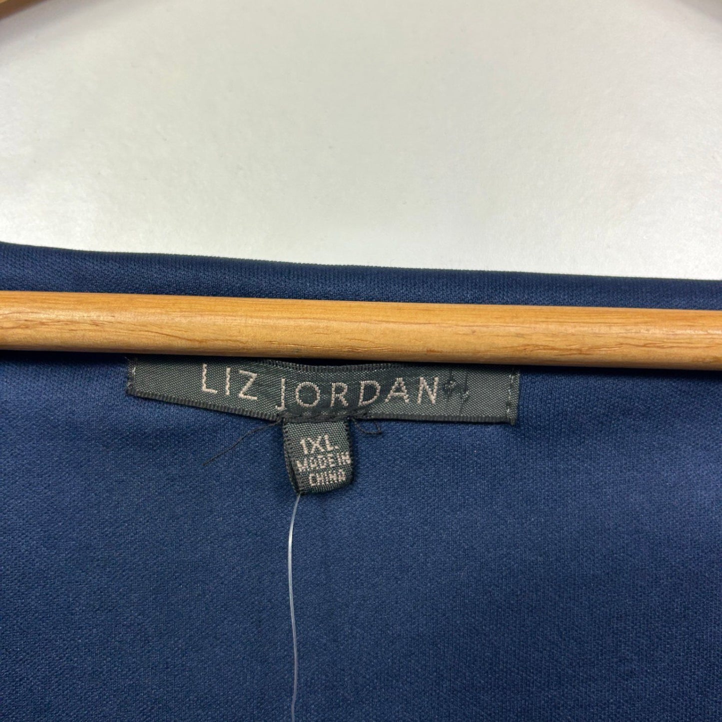 New Liz Jordan Womens Navy Kaftan Top Evening Blouse Size 1XL 16 18 Embellished