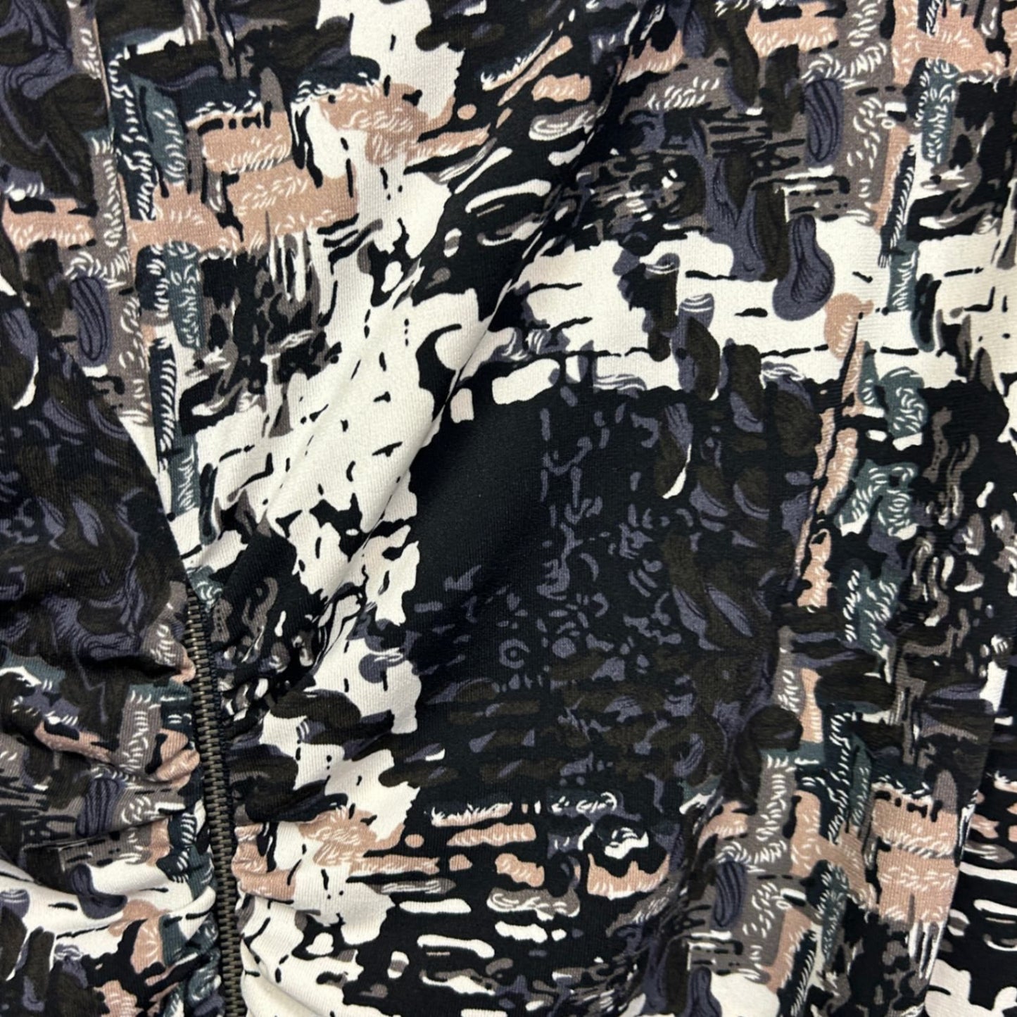 Suzanne Grae Women's Black White Beige Tunic Top Blouse Size XL 14 16