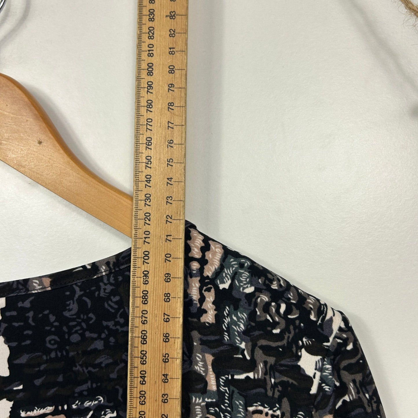 Suzanne Grae Women's Black White Beige Tunic Top Blouse Size XL 14 16