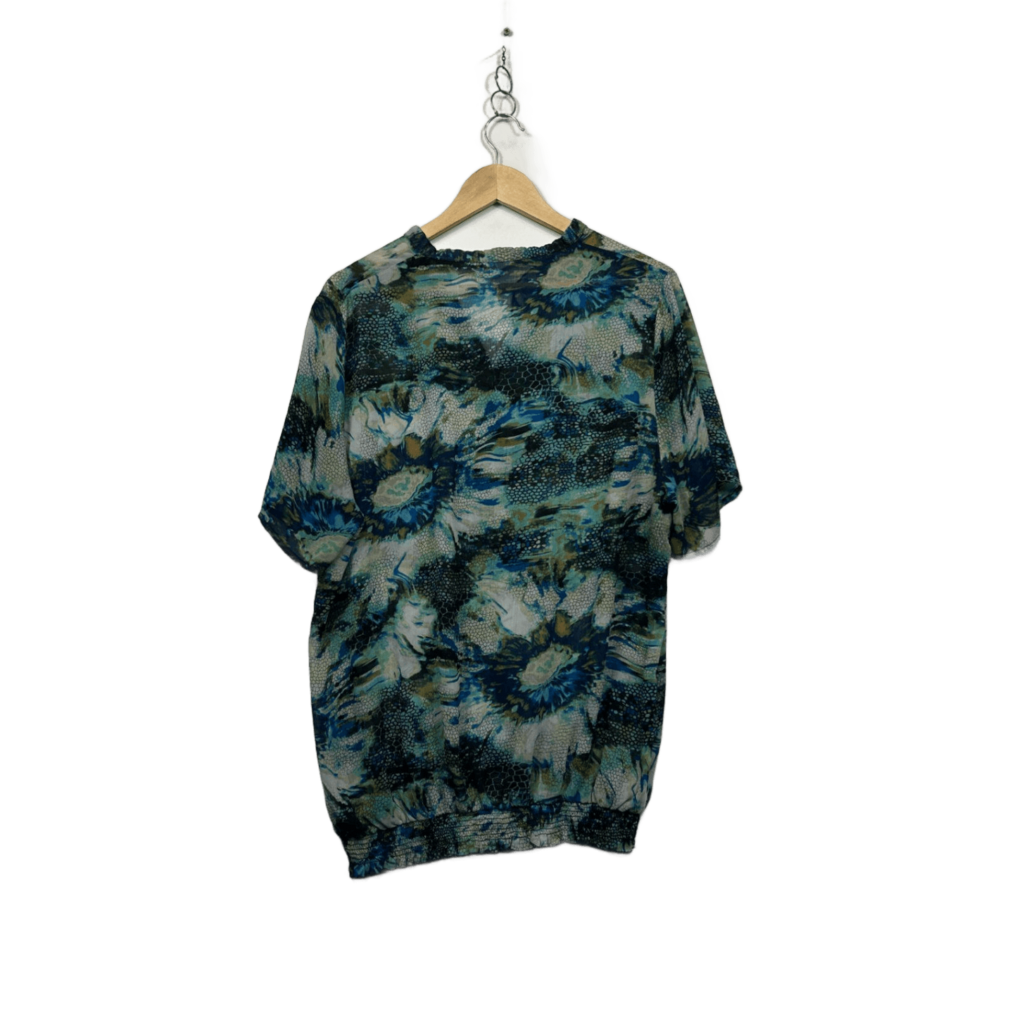 Millers Women's Blue Green Floral Top Blouse Size 20