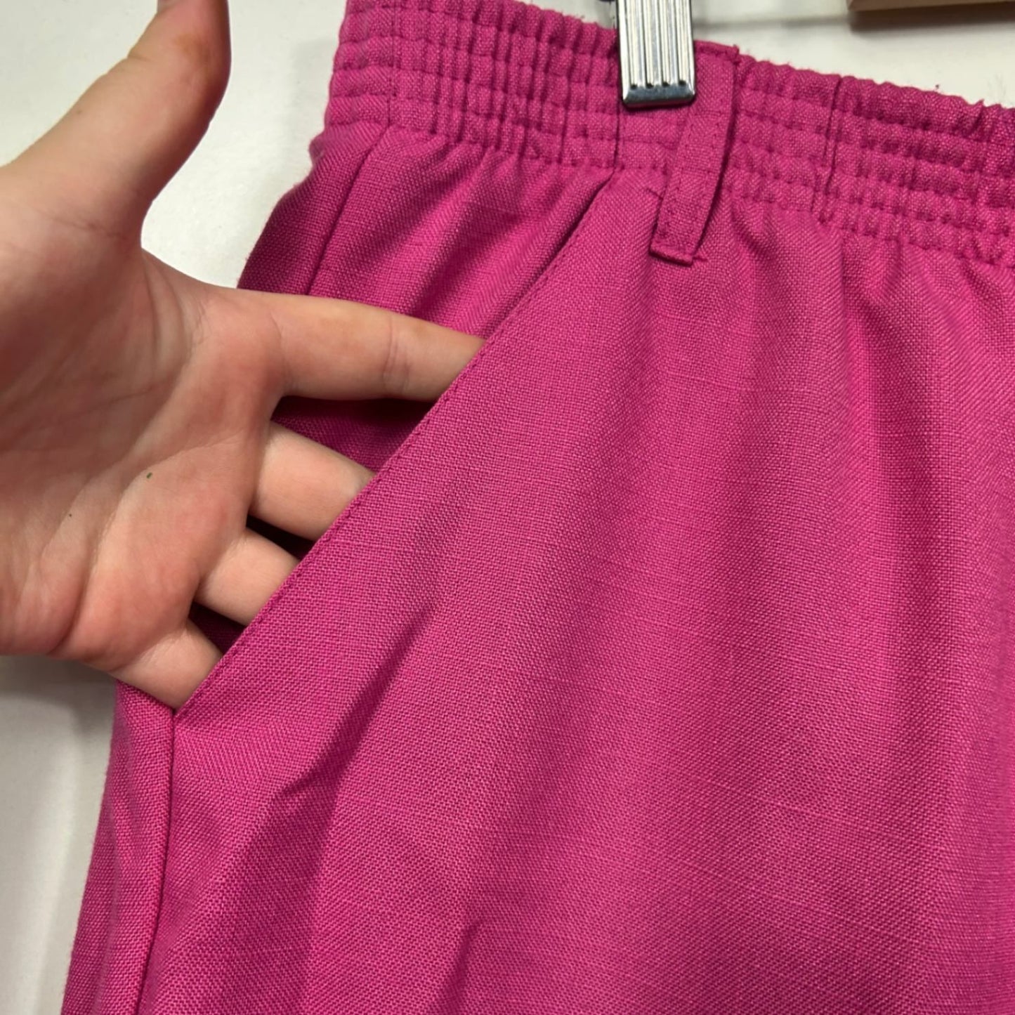 Millers Womens Pink Cropped Trousers Pull On Pants Size 16 Pockets