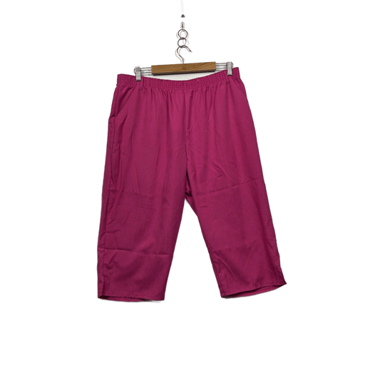 Millers Womens Pink Cropped Trousers Pull On Pants Size 16 Pockets
