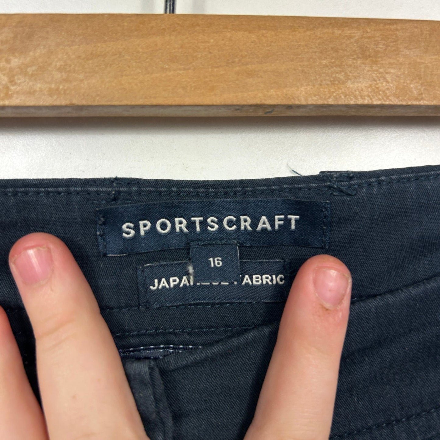 Sportscraft Black Cotton Blend Bermuda Shorts Size 16