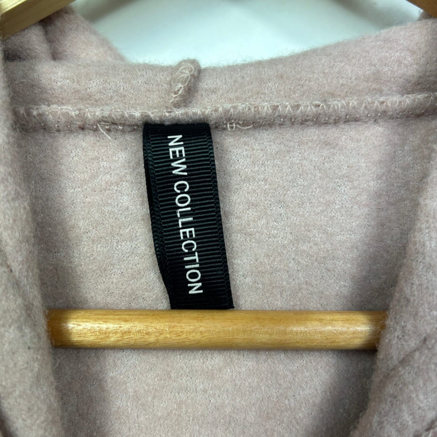 New Collection Oversized Bouclé Hooded Coat Pink Longline Dance