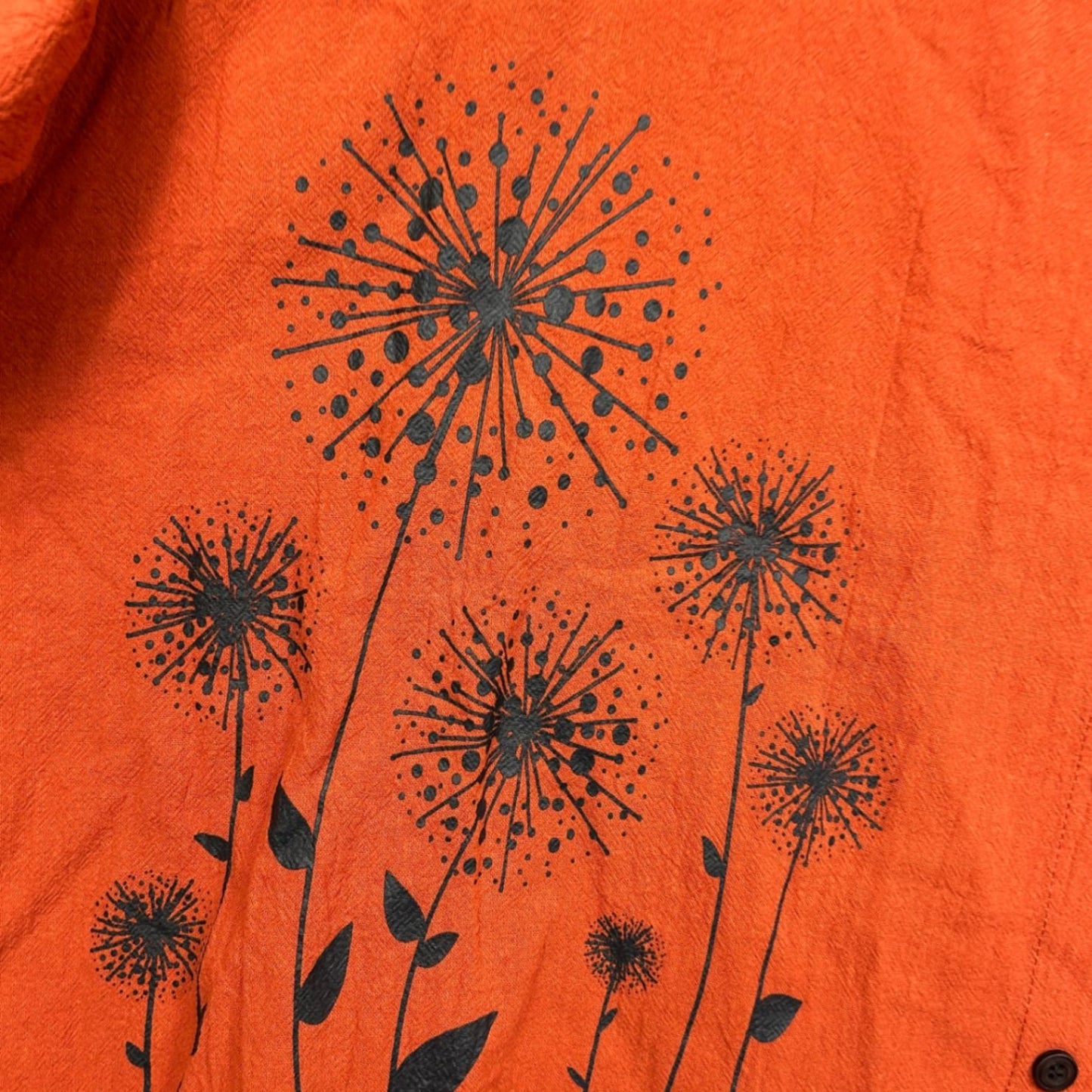 Rust Orange Cotton Blend Short Sleeve Blouse Top Size 3XL 16 18 Dandelion