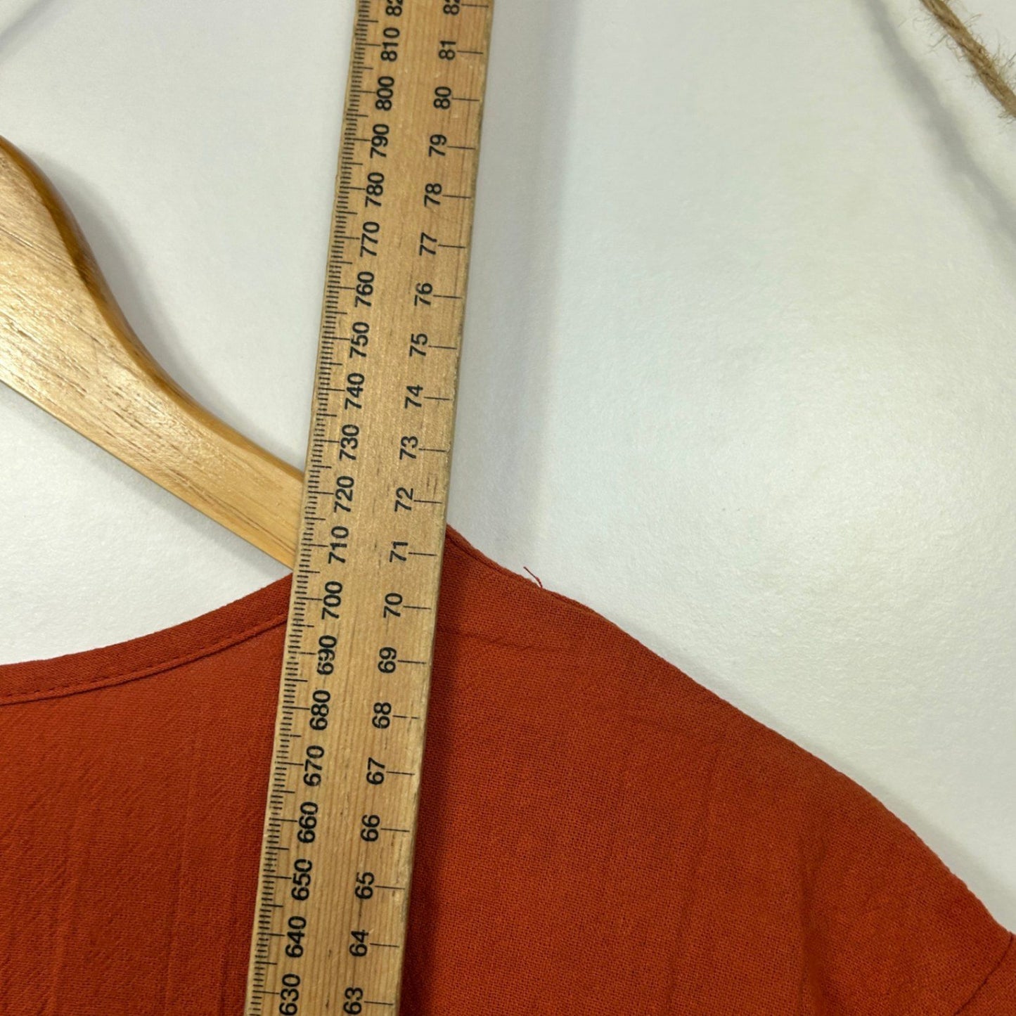 Rust Orange Cotton Blend Short Sleeve Blouse Top Size 3XL 16 18 Dandelion