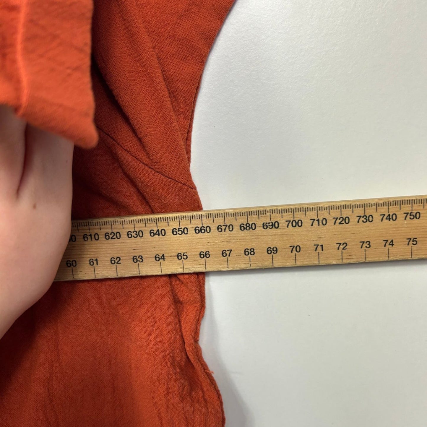 Rust Orange Cotton Blend Short Sleeve Blouse Top Size 3XL 16 18 Dandelion