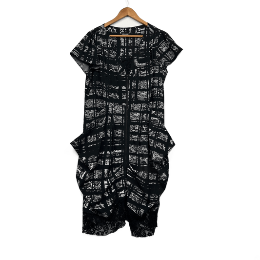 City Chic Black Short Sleeve Midi Lace Trim Size 18 Medium Plus Full Zip Up