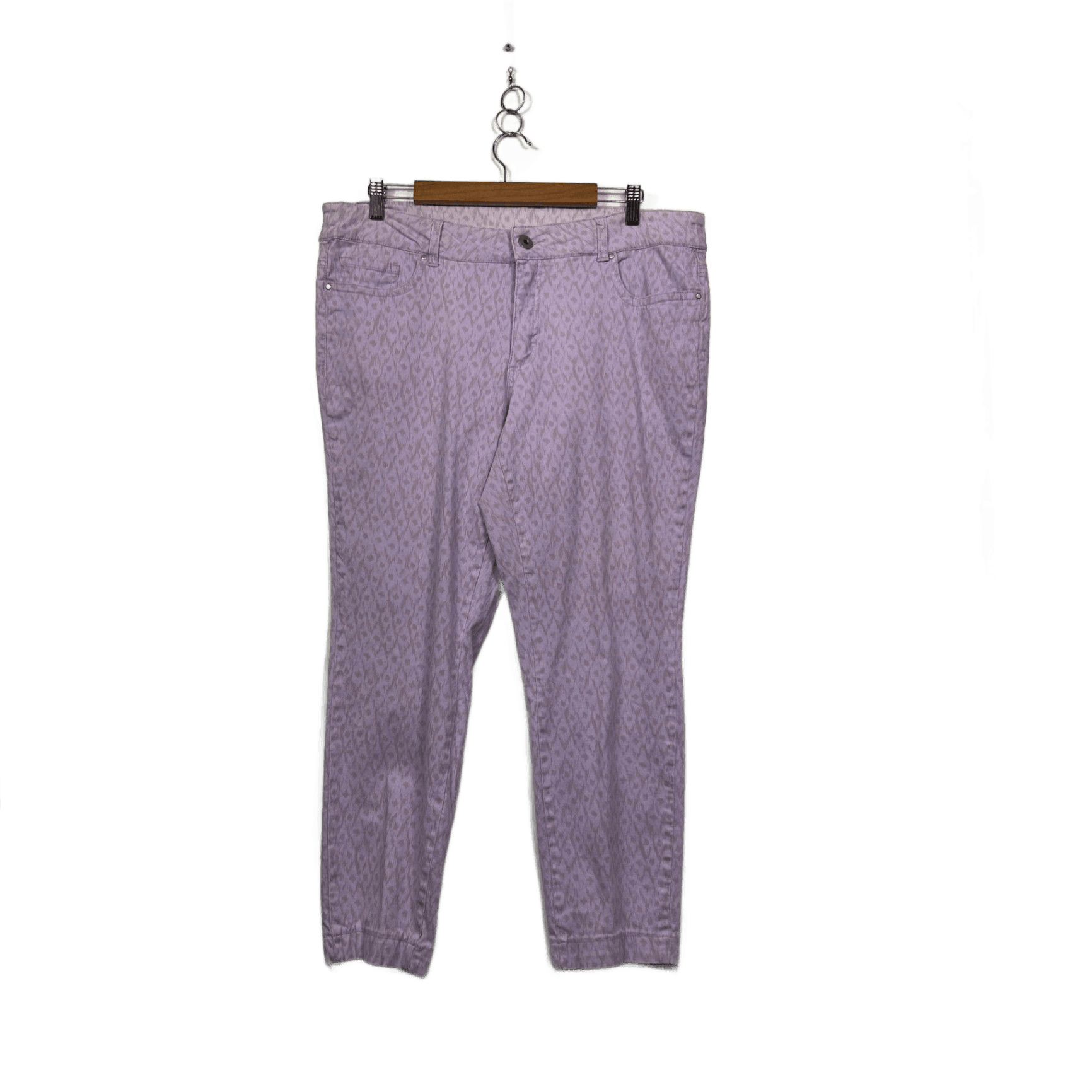 Autograph Women's Purple Print Pattern Jeans Pants Size 16 Pockets