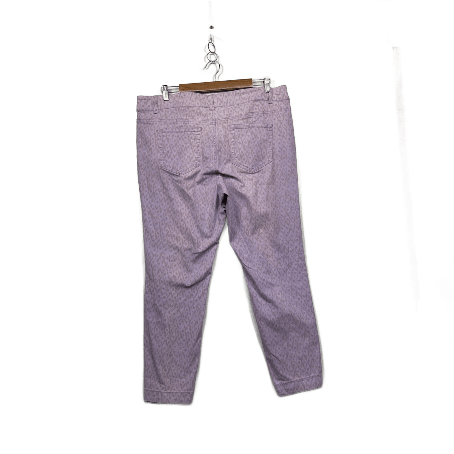 Autograph Women's Purple Print Pattern Jeans Pants Size 16 Pockets