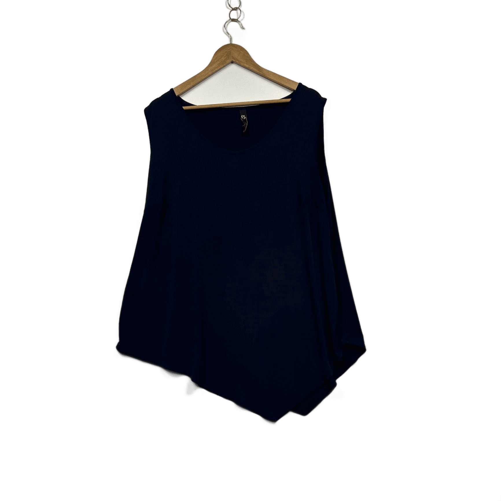 Taking Shape Tunic Blue V-Neck Asymmetric Hem Sleeveless Top Size 20 Plus