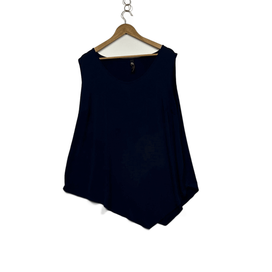 Taking Shape Tunic Blue V-Neck Asymmetric Hem Sleeveless Top Size 20 Plus