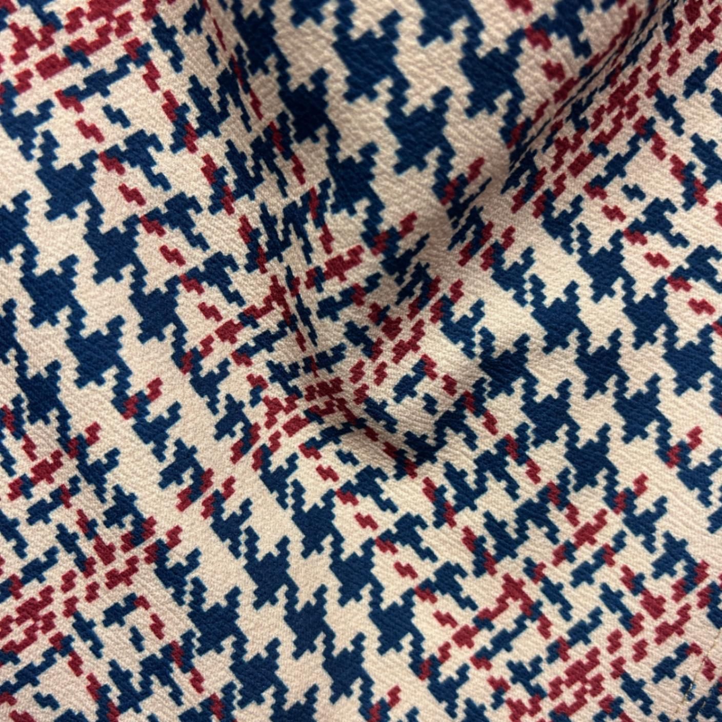 Multicoloured Houndstooth Check Knee Length Skirt Size 5XL Fit 22 - 24