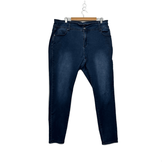 City Chic Dark Blue Harley High Rise Skinny Jeans Size 20R