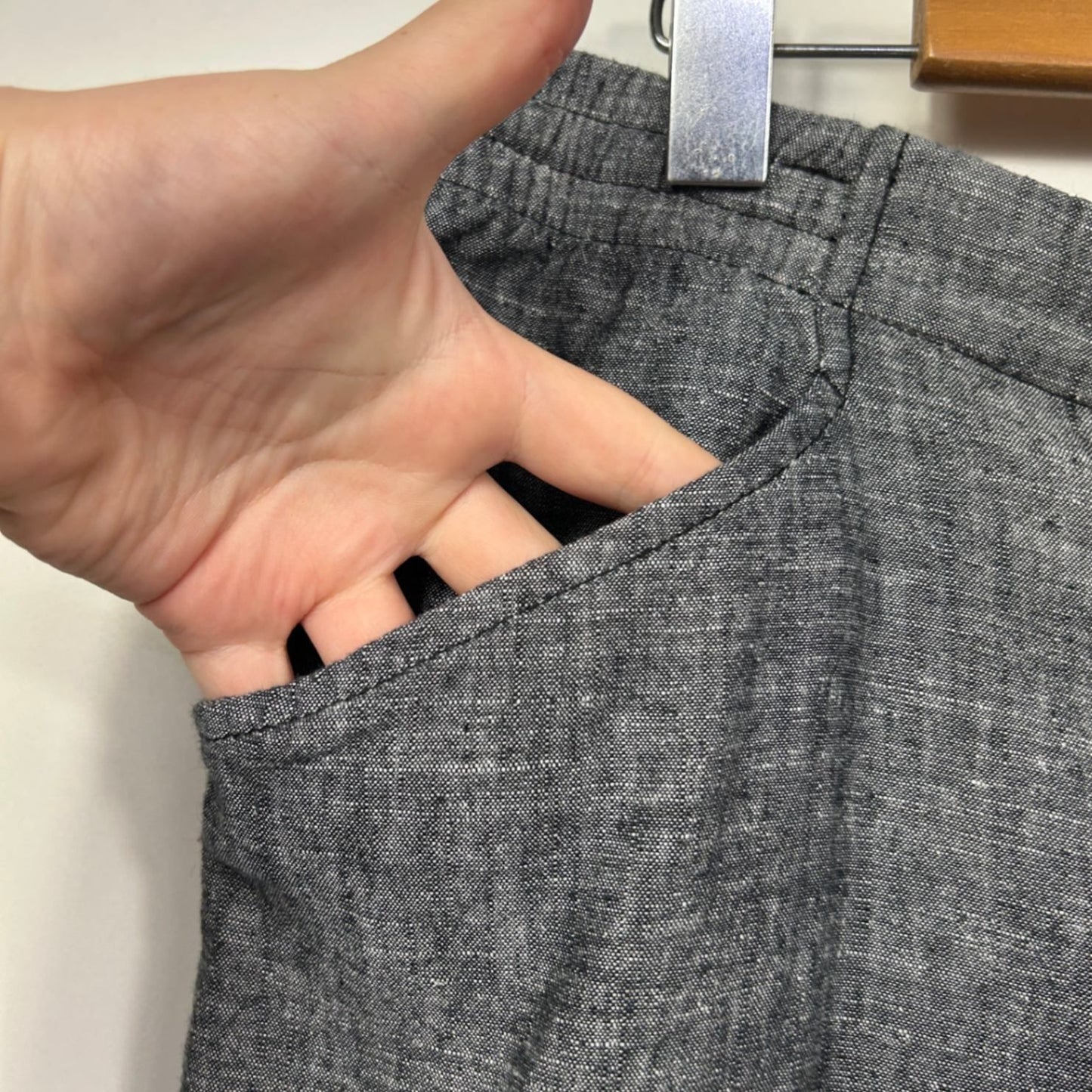 Kathmandu Linen Blend Pants Size 16 Grey Pockets