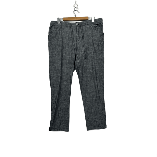 Kathmandu Linen Blend Pants Size 16 Grey Pockets