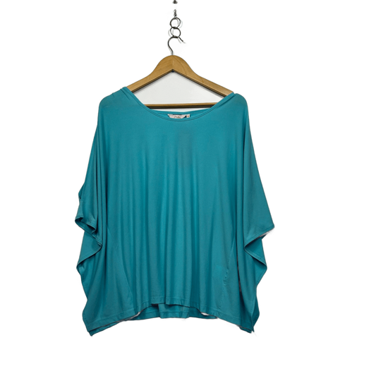 Millers Aqua Split Short Sleeve Tunic Top Size 16