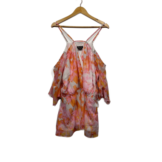 City Chic Multicoloured Cold Shoulder Cut Out Top Size 22 24 XL Plus