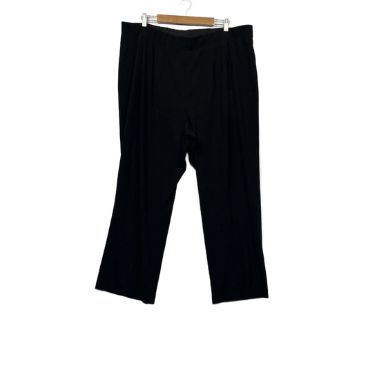 Sara Black Straight Leg Black Elastic Waist Pants Size 24