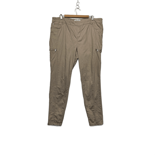 Crossroads Skinny Fit Stretch Khaki Chino Pants Jeggings Pockets Size 20