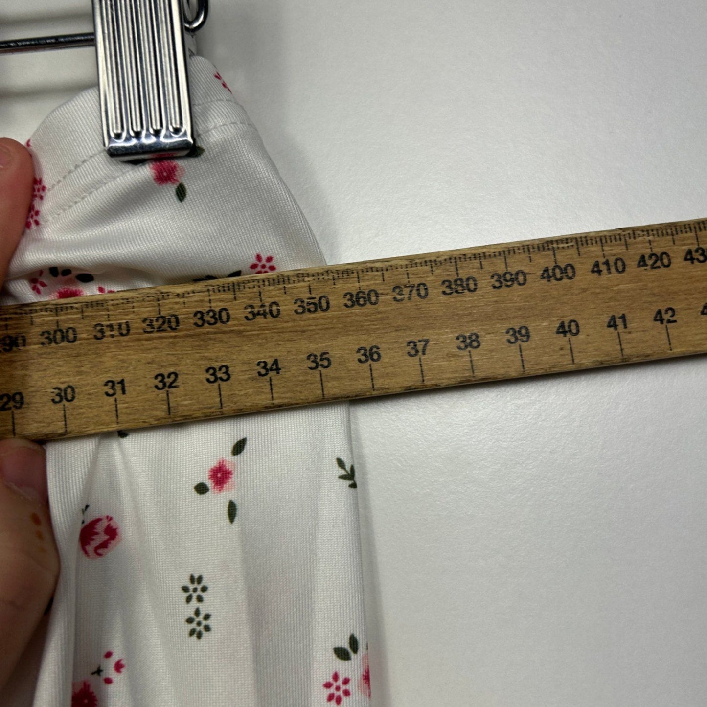 SHEIN White Pink Long Floral Skirt Size XL 14 16