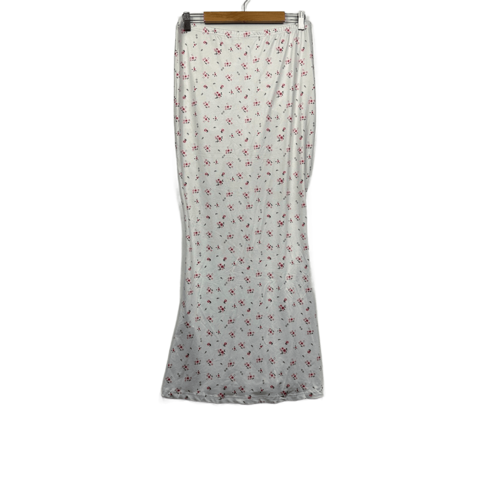 SHEIN White Pink Long Floral Skirt Size XL 14 16
