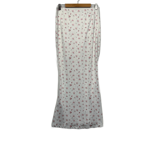 SHEIN White Pink Long Floral Skirt Size XL 14 16