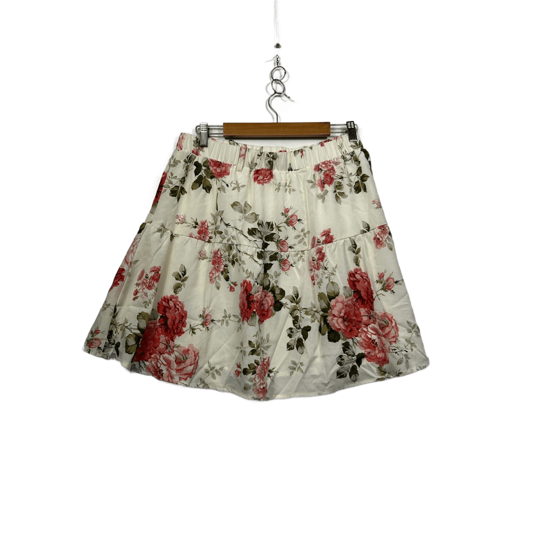 SHEIN Womens White Floral Mini A-Line Skirt Size 3XL 16 18