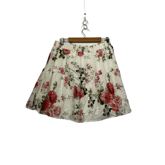 SHEIN Womens White Floral Mini A-Line Skirt Size 3XL 16 18