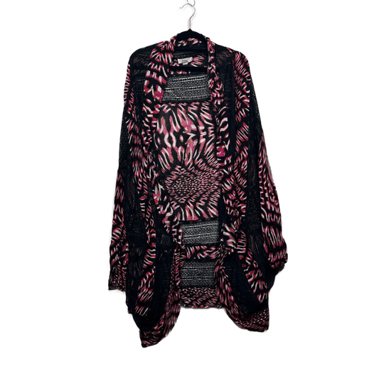 Autograph Black Pink Multicoloured Kimono Duster Jacket Top Size 20 22 24