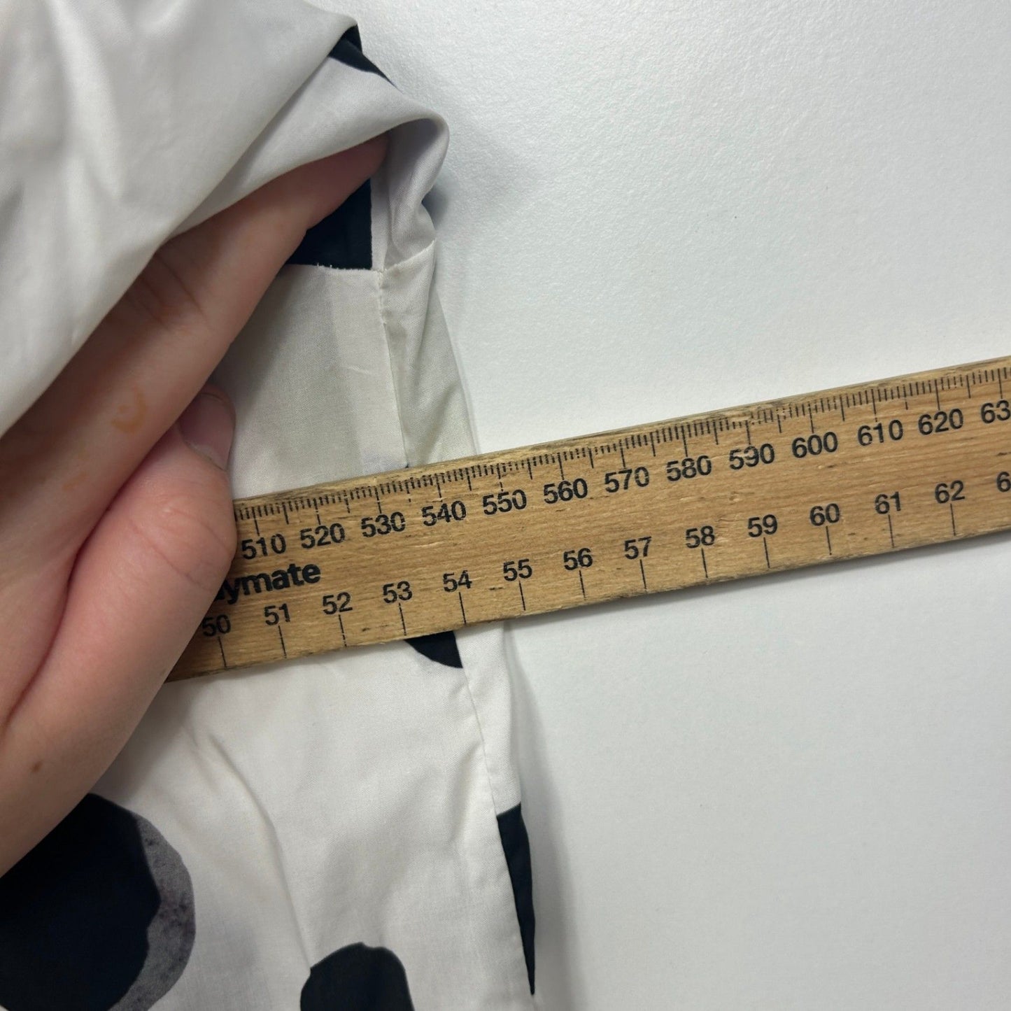 New Marco Polo Women's White Polka Dot Cotton Button Up Shirt