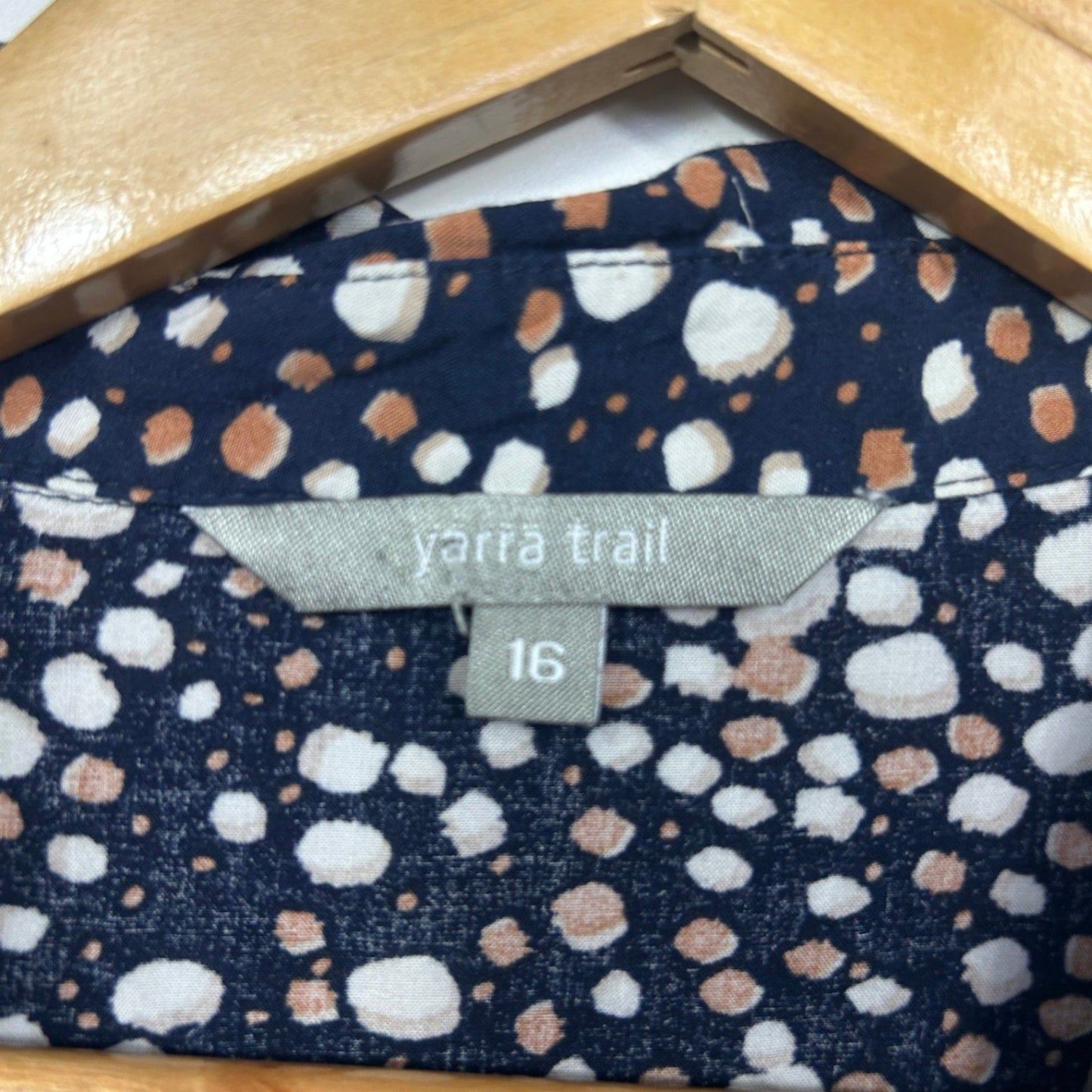 Yarra Trail Multicoloured Button-Up Viscose Shirt Blouse Size 16