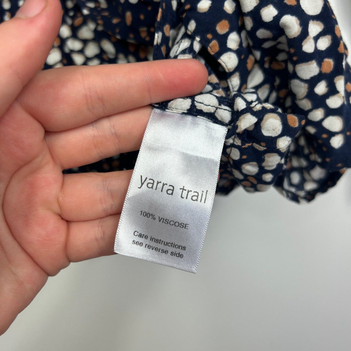 Yarra Trail Multicoloured Button-Up Viscose Shirt Blouse Size 16