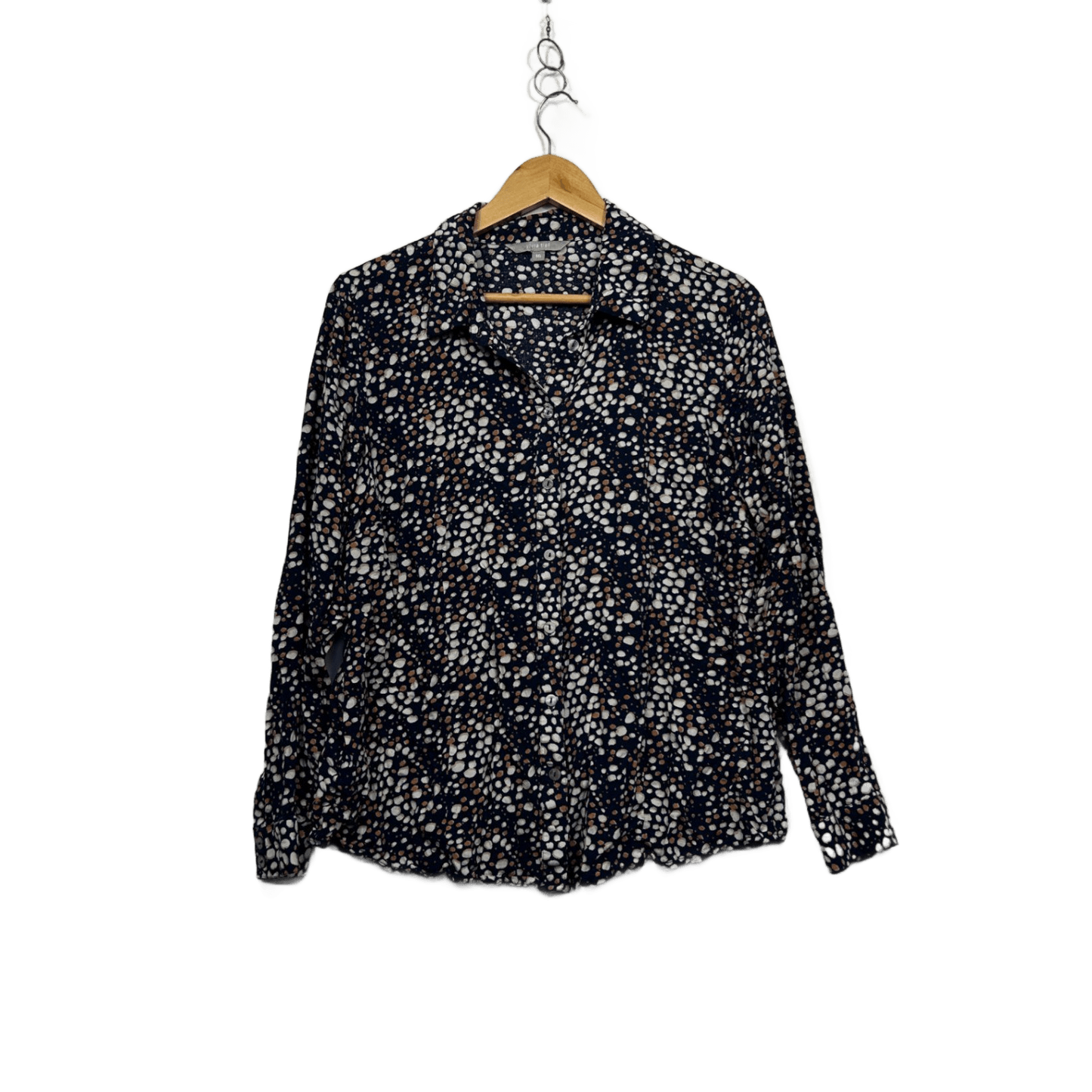 Yarra Trail Multicoloured Button-Up Viscose Shirt Blouse Size 16