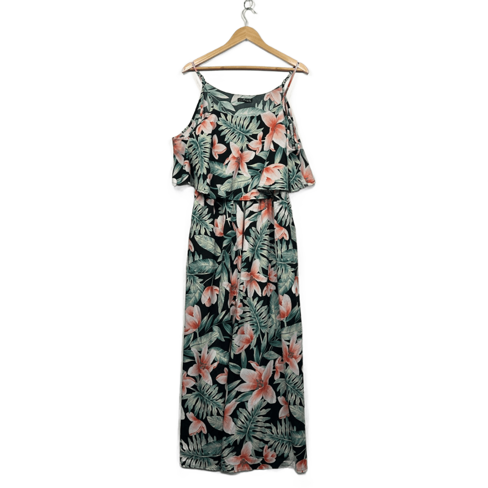 Emery Rose Maxi Size 16 Cold Shoulder Multicoloured Floral