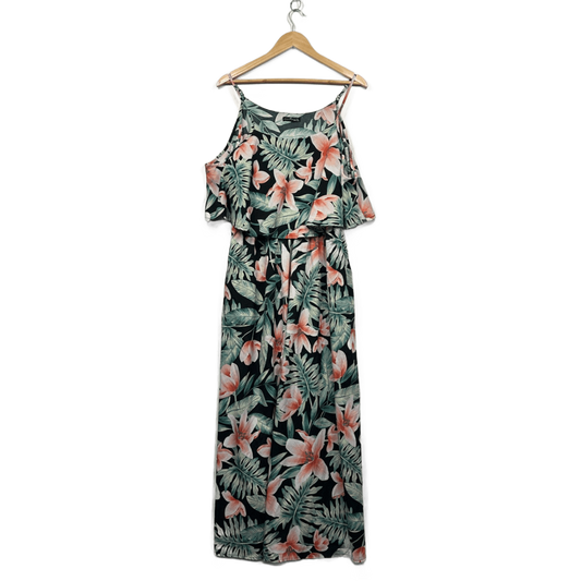 Emery Rose Maxi Size 16 Cold Shoulder Multicoloured Floral