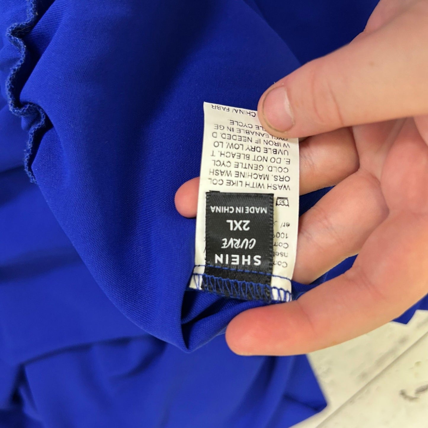 Shein Curve Women's Blue Maxi Skirt Size 2XL 16 18